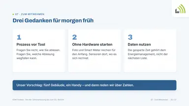 Drei Gedanken für morgen früh