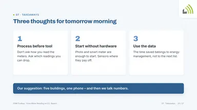 Three thoughts for tomorrow morning